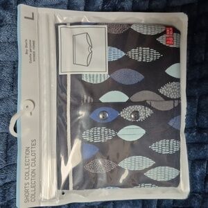Uniqlo Women's Size Large Navy Pattern Boy Shorts Underwear, Brand New